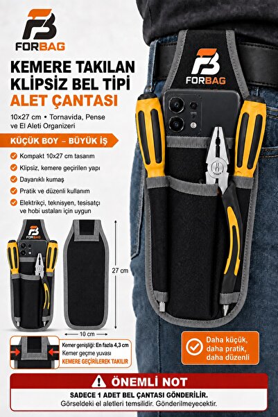 Forbag Bel Tipi Alet Çantası Organizer Hırdavat Çantası Takım Çantası Bez Tak...