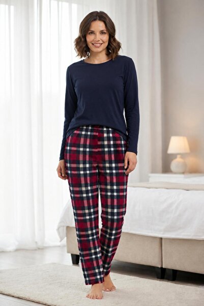 Pi Giyim Women's Fleece Pajama Bottoms - Elastic Waist, Winter, Warm and Comf...