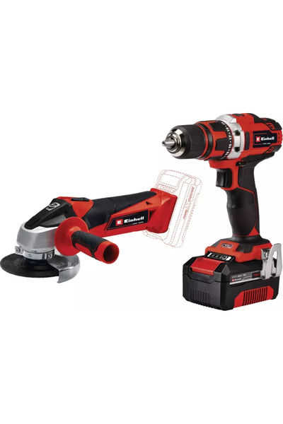 Einhell Bormasina pe acumulator Power X-Change TE-CD 18/40 Li + polizor unghi...