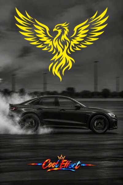 Cool Effect Anka Kuşu Oto Sticker Araba Arka Cam Sticker Kesim Folyo