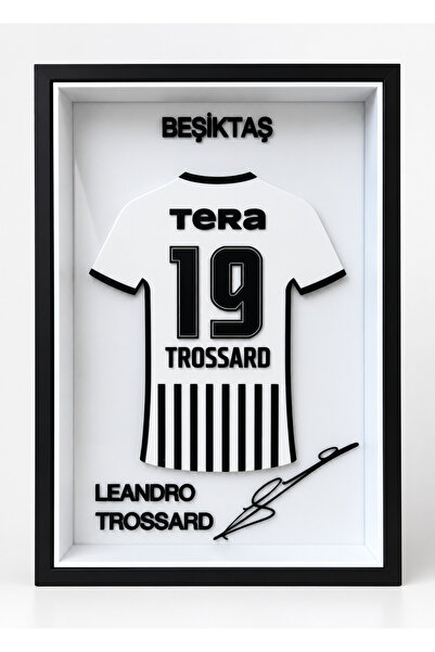 Bukalemun Shop Leandro Trossard 19 3D Kabartmalı Forma Tablo – Dekoratif Futb...