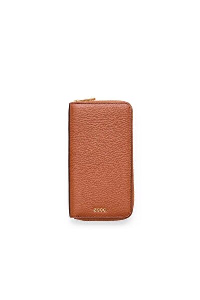 Ecco Wallet Zipped Pebbled Leather