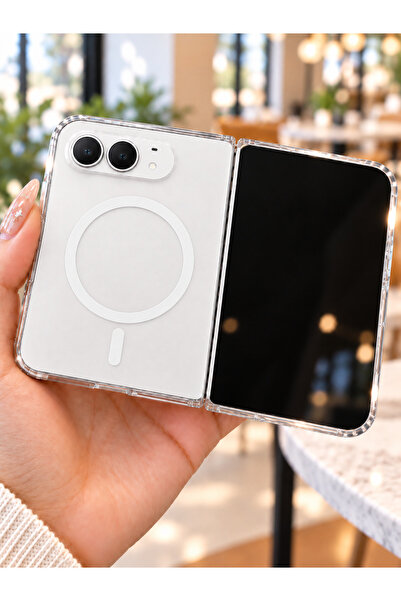 Alan Tech Apple iPhone Duo Uyumlu Sararmaz Şeffaf Kılıf Magsafe Wireless Şarj...