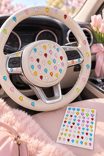 PRVT Rhinestone Damla Figürlü Yapışkanlı Taş Sticker Saç, Yüz, Tırnak Ve Süs ...