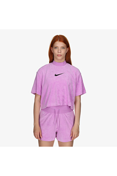Nike Tricou W NSW MOCK SS TRRY MS