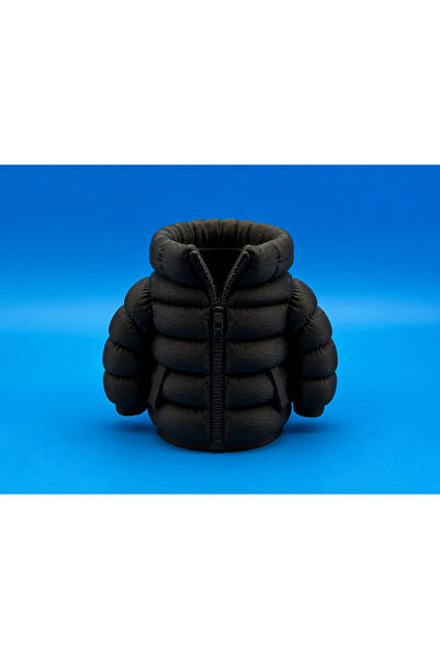 3D Baskı Şişme Mont Kalemlik - Masaüstü Organizer-Siyah
