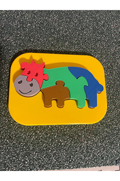 Hobibahçem 3D Printing Cow Figure Puzzle - Colorful Educational Puzzle