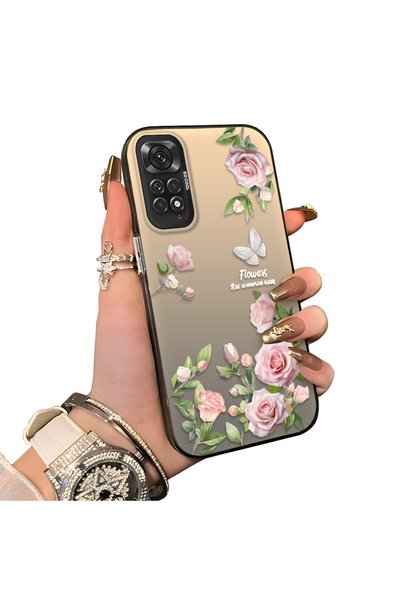 CHICASELUX حافظة Redmi Note 11/Note 11S المتوافقة مع تصميم الفراشة الوردية ال...