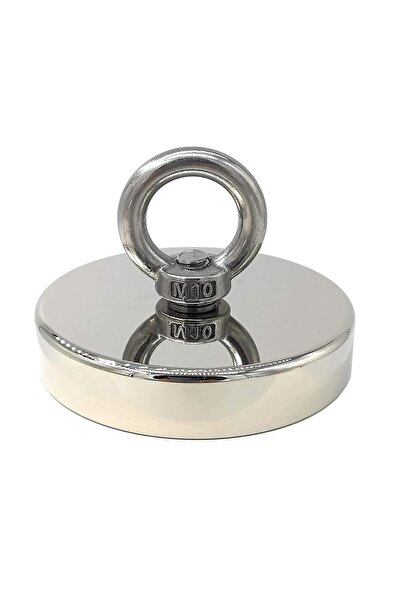 Noonedibs Magnet neodim puternic 320 kg, Ø 90 mm cu inel – pentru pescuit mag...