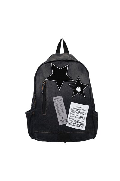 Generic Brand Rucsac denim stele, geantă, gimnaziu, unic, casual călătorie, r...
