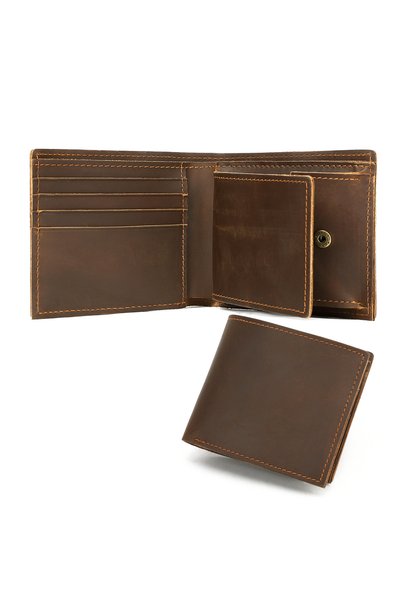 Generic Brand Wallet, men, card holder, vintage, Genuine Leather, minimalist ...