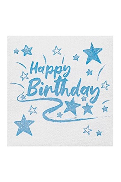 OEM Servetele de Masa cu 1 Strat Happy Birthday Stele 33x33cm - 40buc
