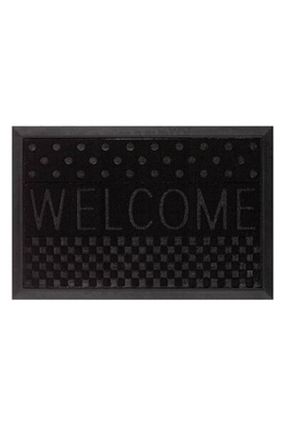 OEM Covoras Intrare Negru cu Mesaj Reliefat "Welcome" 60x40cm - Covorase Usa ...
