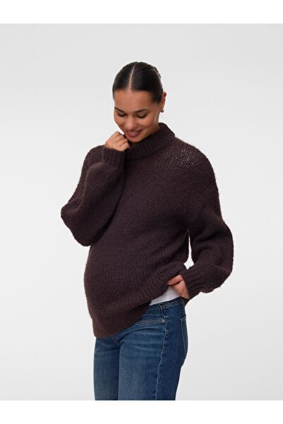 Vero Moda Maternity Strickpullover Normal geschnitten Hoch geschlossen Pullover