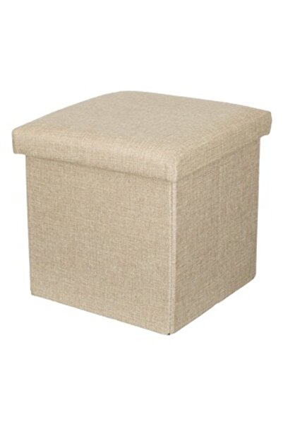 OEM Taburet cu Spatiu de Depozitare Bej 30x30x30cm