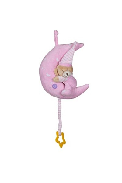 OEM Carusel Muzical pentru Patut Bebe Ursulet Roz cu Lumina 24cm