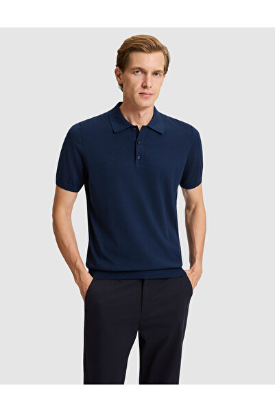 Pierre Cardin Navy Blue Slim Fit Sweater 50331388-Vr033