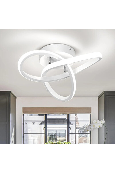 Quark Lustra LED tavan 48W, echivalent 200W, lustra rotunda alba moderna