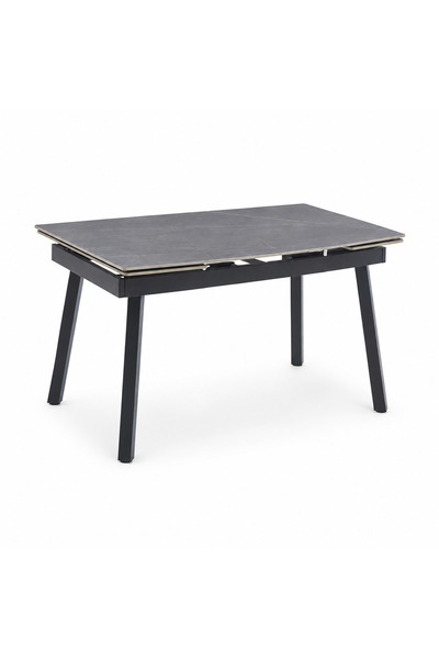 PRIME STYLE Extendable Dining Table 150 + 30 X 85 cm Matte Gray and Gold