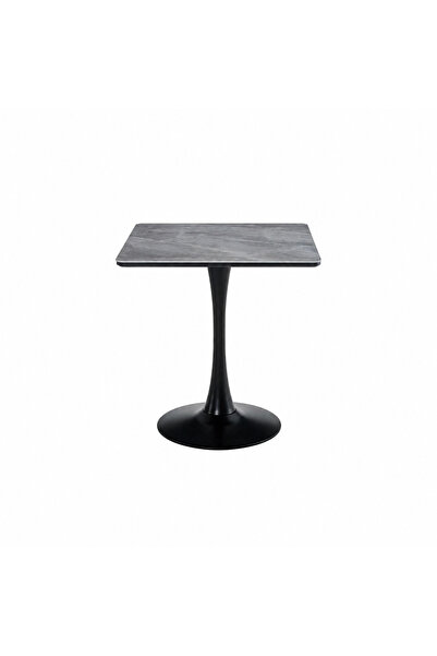 PRIME STYLE طاولة مقهى مربعة مقاس 80 × 80 سم باللون الرمادي