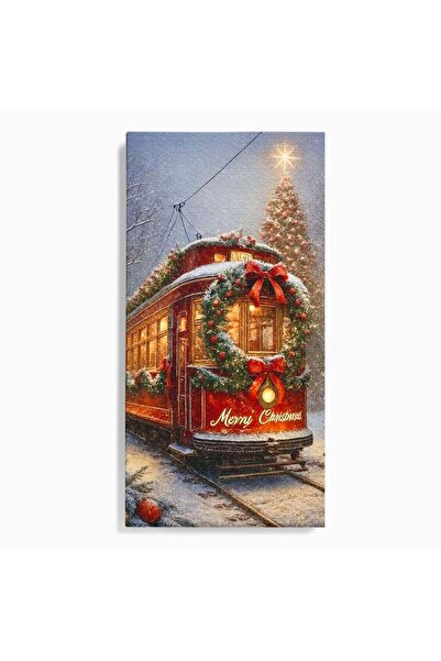 Luxcanva Tablou Canvas Tramvaiul De Craciun 60x120 cm pe Sasiu Lemn Calatorie...