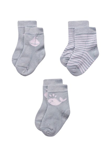 Bibaby Κάλτσες Bebe από Bambu Sail Blue 3 Τεμ. - Μαύρο