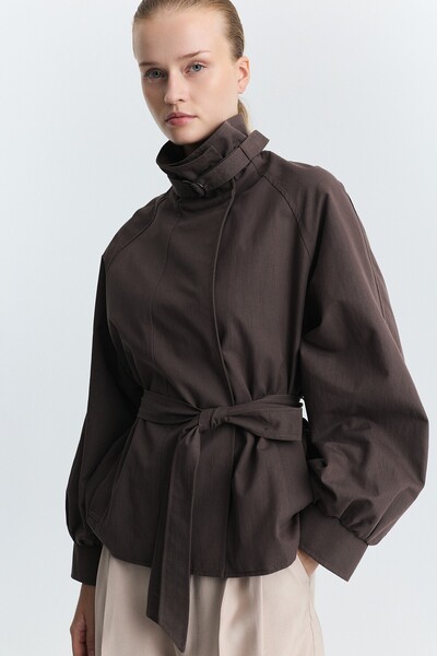 Antioch Trench Coat with Stand Collar
