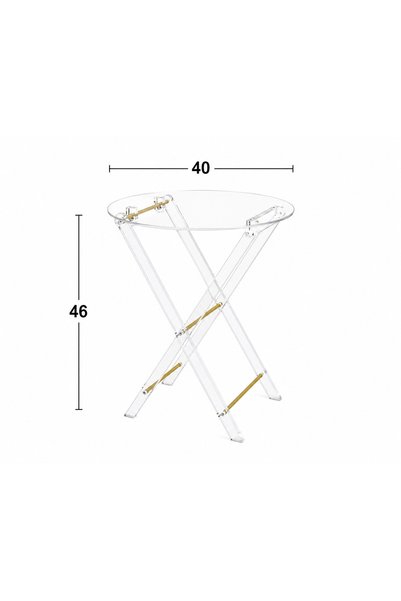 PRIME STYLE Acrylic Gold Chantelle Table Set