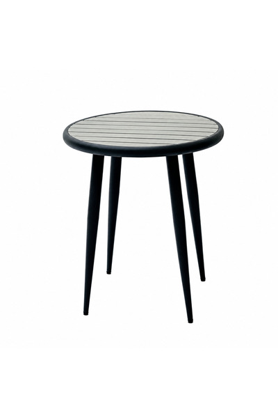 PRIME STYLE 70X70 cm Gray and Black Round Cafe Table