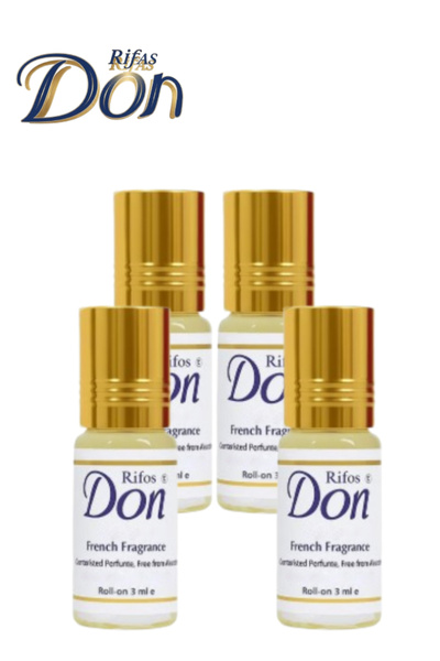 Rifas Don 4 قطع عطر مركز بعبوة دوارة 3 مل