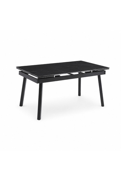 PRIME STYLE Extendable Dining Table 150 + 30 X 85 cm Black and Matt Gold