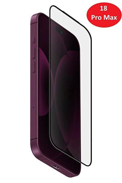 Balerion Apple Iphone 18 Pro Max 6d Tam Kaplama (ANTİ STATİK) Ahize Toz korumalı Ekran Koruyucu Kırılmaz Cam