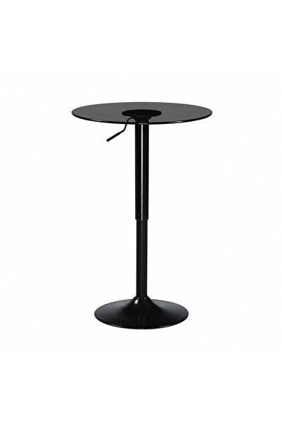 PRIME STYLE طاولة مقهى زجاجية مقاس 60 × 60 سم باللون الأسود