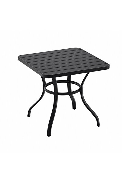 PRIME STYLE طاولة ضيافة مربعة مقاس 70 × 70 سم باللون الأسود