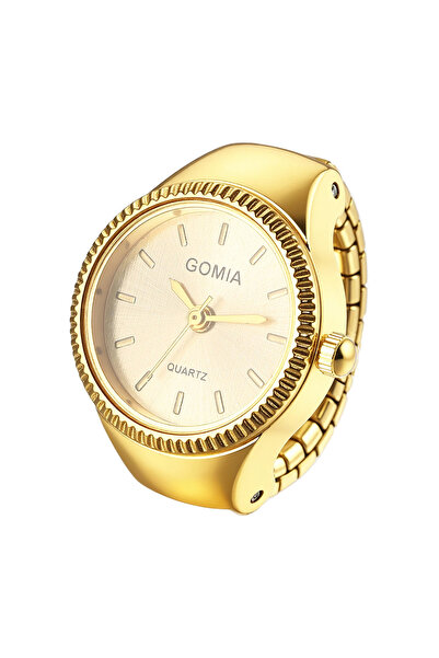 GOMIA Unisex Kavisli Parmak Saati Elastik Kordonlu Quartz Yüzük Saat