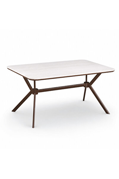 PRIME STYLE Ceramic Dining Table 150X90 cm Brown
