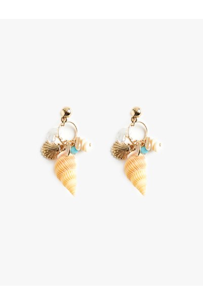 Koton Hanging Shell Charm Earrings
