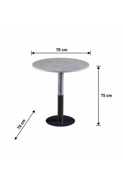 PRIME STYLE 70X70 cm Round Melamine Coffee Table Gray