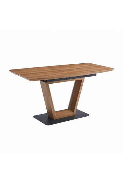 PRIME STYLE Extendable Dining Table 120 + 40 X 80 cm Dark Brown