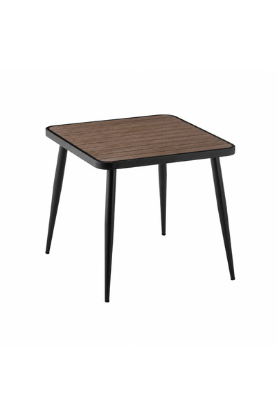PRIME STYLE طاولة مقهى مربعة مقاس 70 × 70 سم باللون البني والأسود