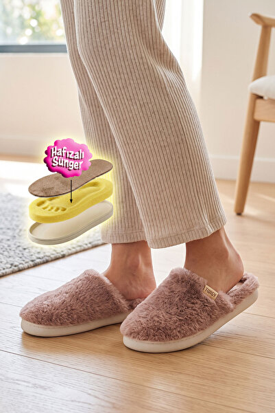 Twigy Elis Peluş Kadın Ev Terliği Pudra 36/41