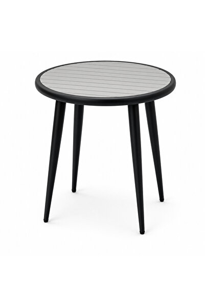 PRIME STYLE 80X80 cm Round Gray and Black Coffee Table Coffee Tables