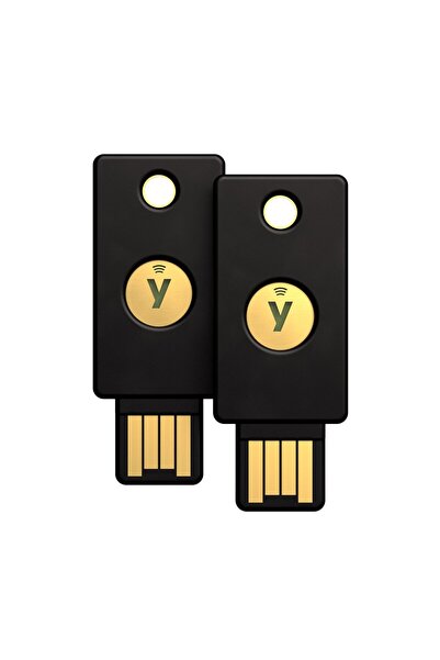 Yubico - 2 Paket - YubiKey 5 NFC - İki faktörlü kimlik doğrulama (2FA) için g...