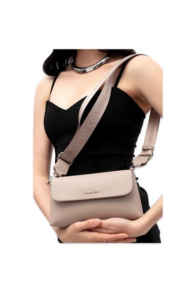 Benetton Bnt_1850 12X22X4 Çapraz Krem Kadın Çanta