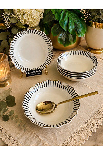 CASA DE BELLA Gold Gilded Soup Bowl for 6 People 13.5cm