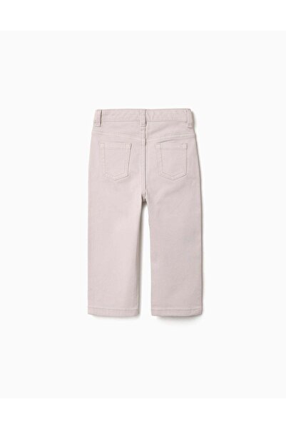 Ziddy Slim Twill Trousers With Five Pockets For Baby Boys, Light Beige