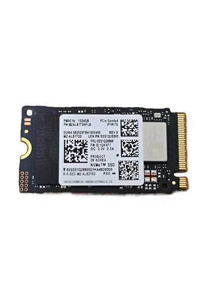 Samsung SSD 1 TB, M.2 PCIe Gen 4.0 x4 NVMe, PM9C1B 2242 Serisi, 7.100/6.700 M...