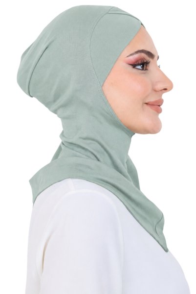 Modish Group Cross Front Design Women's Sport Ready Turban Stretchy One Piece Headscarf Light Green