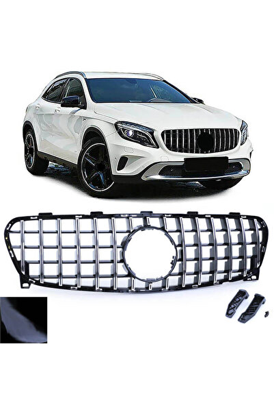 CΑRΝΕR Μάσκα για Mercedes-Benz GLA X156 Facelift 17-21 Panamericana Look Μαύρ...