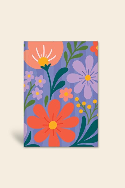 Le Color Bloom Garden Hardcover Notebook Lined Purple 13X18 cm
